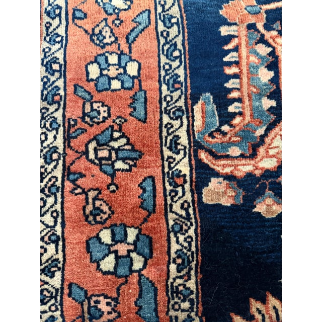 Early 20th Century Antique Persian Sarouk Mohajeran Rug 3'2" X 4'7" For Sale - Image 5 of 5
