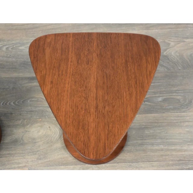 1960s Walnut End Tables - a Pair For Sale - Image 4 of 8