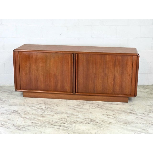 1960s 1960s Danish Teak Tambour Door Credenza by Kibaek Møbelfabrik For Sale - Image 5 of 11