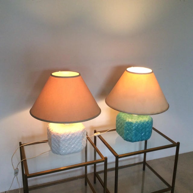 Blue Mid-Century Table Lamps, 1960s, Set of 2 For Sale - Image 8 of 12