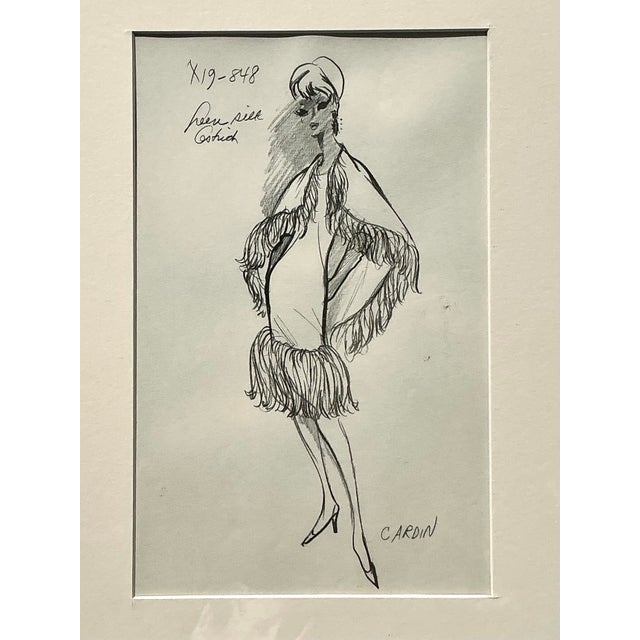 Postmodern Vintage Boho 70s Original Cardin Sketch For Sale - Image 3 of 11