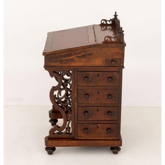 Victorian Burl Walnut Davenport Desk, 19th C. For Sale - Image 10 of 13