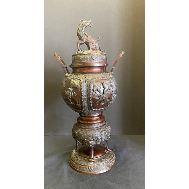 Bronze Bronze Urn Incense Burner For Sale - Image 8 of 13