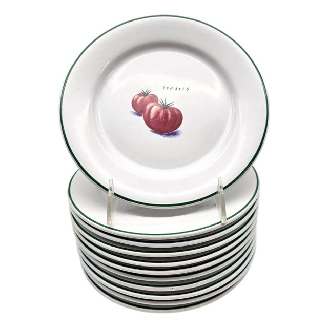 Ulster Ceramics Ireland “Jardin De France” 8-Inch Fruit Motif Plates — Set of 11 For Sale