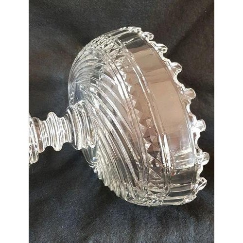 Edwardian Irish Cut Glass Fruit Bowl with Castle Rim For Sale - Image 11 of 14
