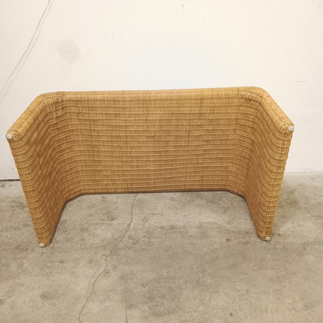 Vintage Natural Wicker Rattan Coffee Table For Sale - Image 10 of 18
