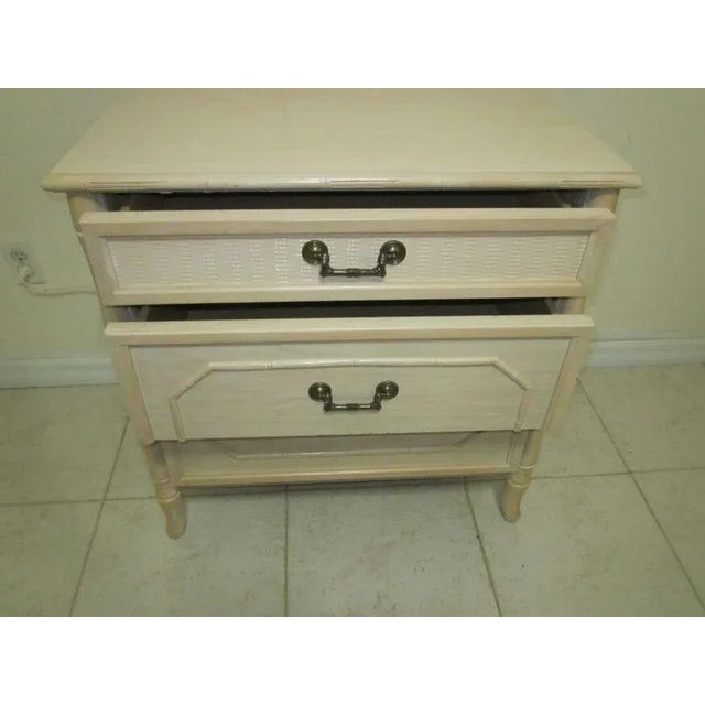 Wood Chest of Drawer Cream Color 3 Drawer by Broyhill For Sale In Naples, FL - Image 6 of 12