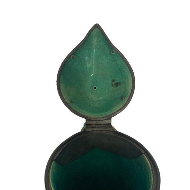 1876 Minton English Towered Jug With Pewter Lid & Medieval Dancers For Sale - Image 6 of 8