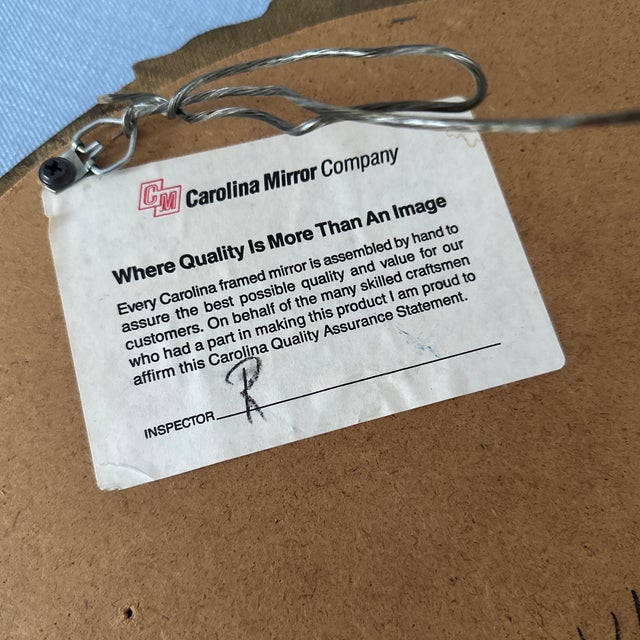 Metal Vintage Round Bow and Ribbon Wall Mirror With Gold and Red Finish For Sale - Image 7 of 10