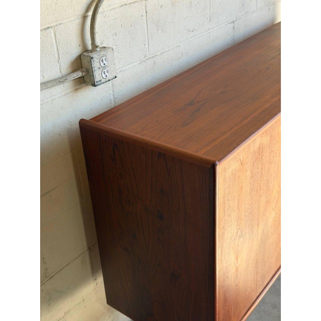 Teak Sideboard Credenza Large Dining Storage Cabinet Danish Mid-Century Modern 1960s For Sale - Image 9 of 9