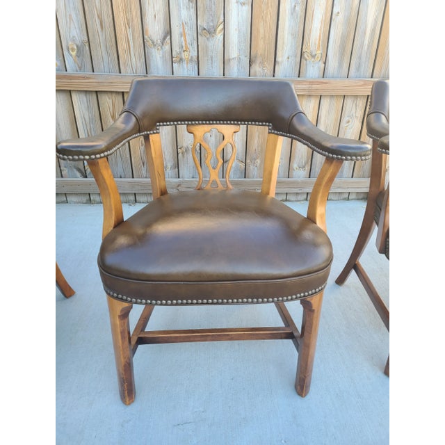 Thomas Chippendale Late 20th Century Chippendale Style Chairs - Set of 4 For Sale - Image 4 of 10