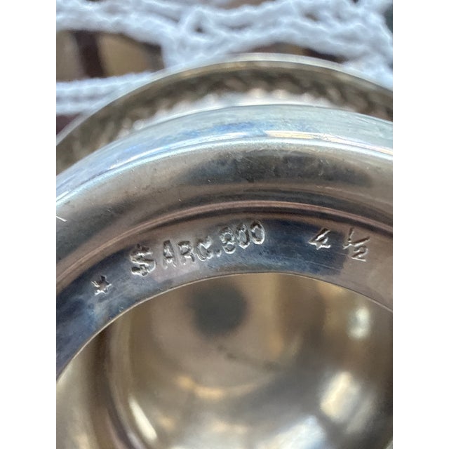 Silver Mid 20th Century Italian Argentario Silver Demitasse Set - 12pcs For Sale - Image 8 of 9