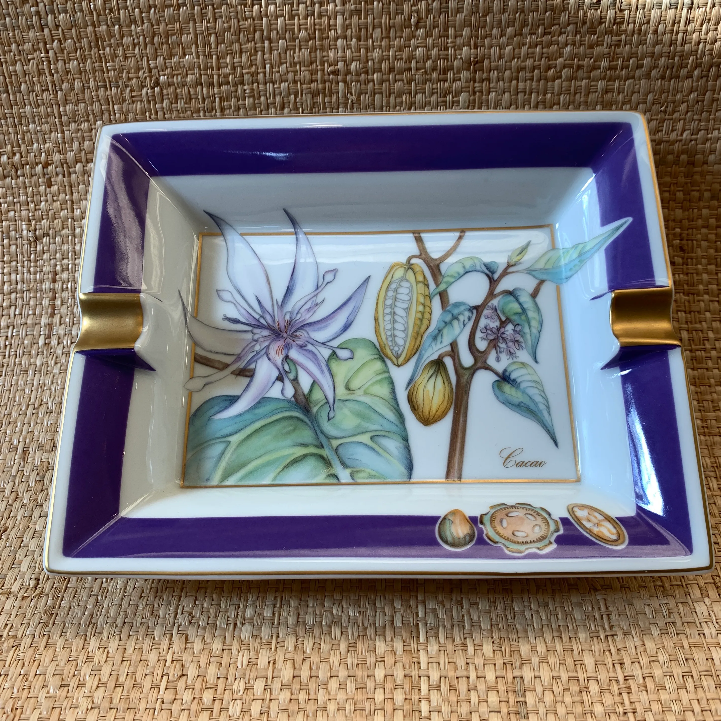 Hermes France Cacao Ashtray/Trinket Dish | Chairish
