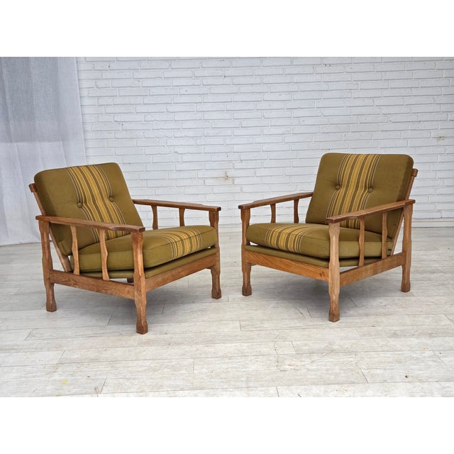Vintage Danish Lounge Chair in Furniture Wool and Oak, 1970s For Sale - Image 18 of 18
