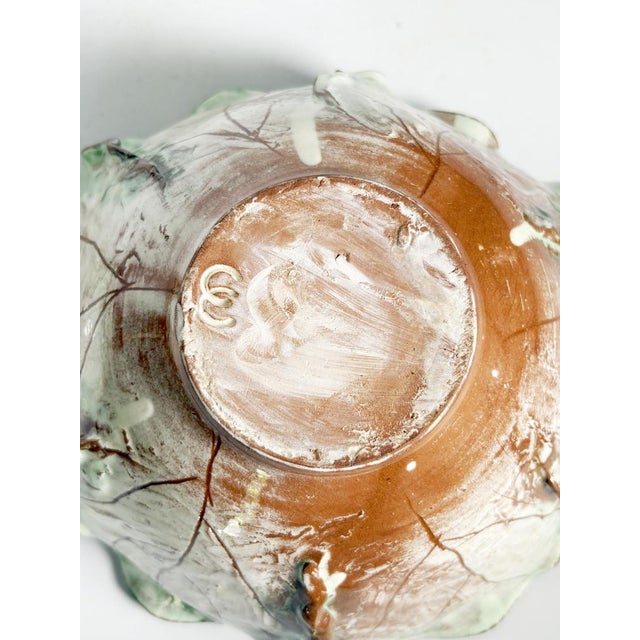 20th Century Glazed Ceramic Tureen in the Shape of a Cabbage, France For Sale - Image 10 of 13