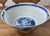 Large Chinese export porcelain Canton blue and white centerpiece punch bowl dating from the mid-20th century. Decorated...