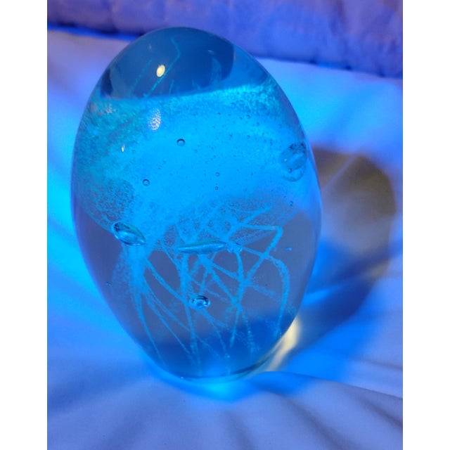 1970s Murano Hand Blown Jelly Fish Vintage Paperweight For Sale - Image 5 of 8
