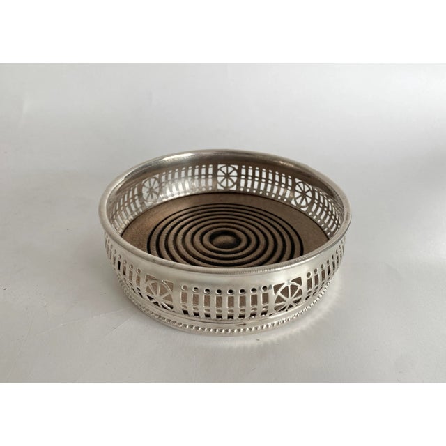 English Barker Ellis English Silver Wine Coaster For Sale - Image 3 of 7