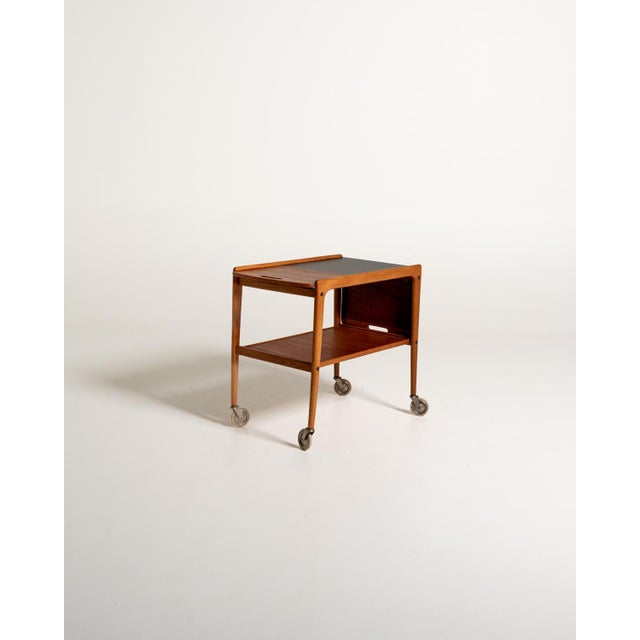 1960s Oak and Teak Thea Trolley by Yngve Ekström for Swedese, 1960s For Sale - Image 5 of 11