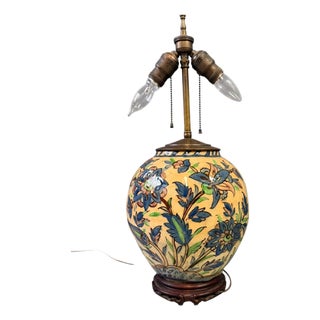 Middle Eastern Qajar Vase Converted to a Table Lamp, Late 1800s to Early 1900s For Sale