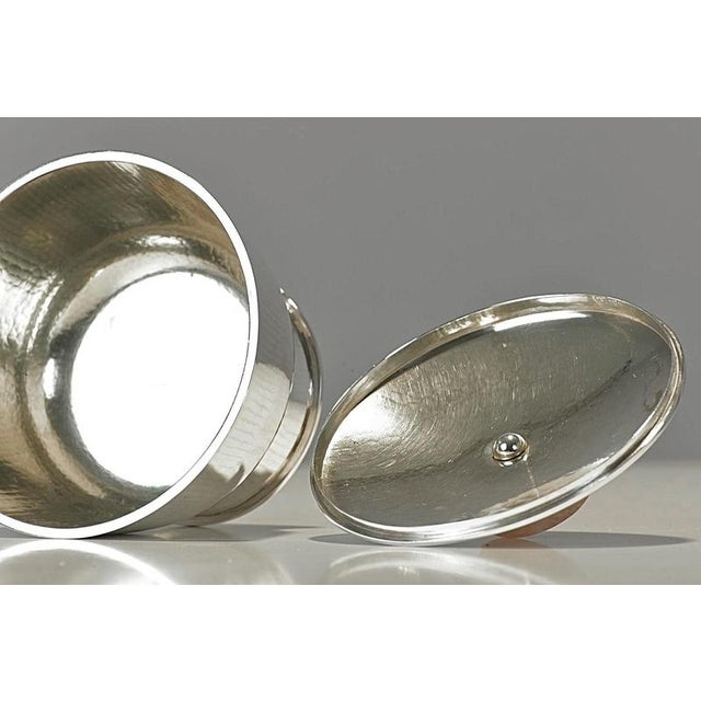 Hand-Crafted Silver Can, 1940s For Sale - Image 6 of 12