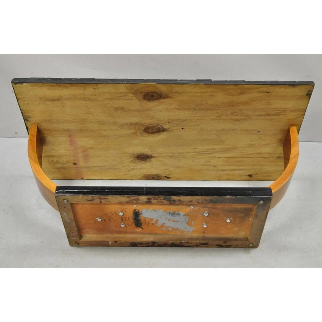 Vintage Art Deco Blue and Red Mosaic Tile Top Arch Base Coffee Table For Sale - Image 11 of 12