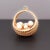 Vintage 14k Yellow Gold, Pearl, and Tourmaline Figural Easter Basket Charm For Sale - Image 16 of 17