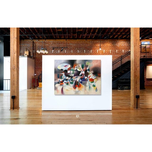 Abstract Daniel Ketelhut, "Dancers in the Afterglow" Original Oil on Panel For Sale - Image 3 of 3