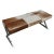 Modern Modern Cowhide Bench With Chrome Frame For Sale - Image 3 of 6