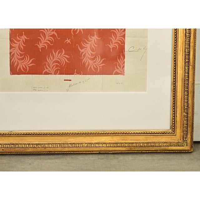 French 19th Century Framed Fabric Design Sample For Sale - Image 10 of 10