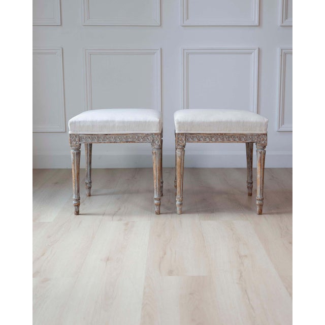 18th Century Pair of 18th Century Swedish Gustavian Stools For Sale - Image 5 of 8