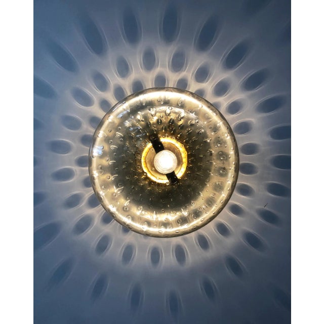 Not Yet Made - Made To Order 21st Century Satin Brass and Amber Bubbles Uno Flush Mount by Fabio LTD For Sale - Image 5 of 5