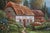 Paint B. Trapp Vintage Meadow & Cottage Framed Oil Painting on Canvas For Sale - Image 7 of 12