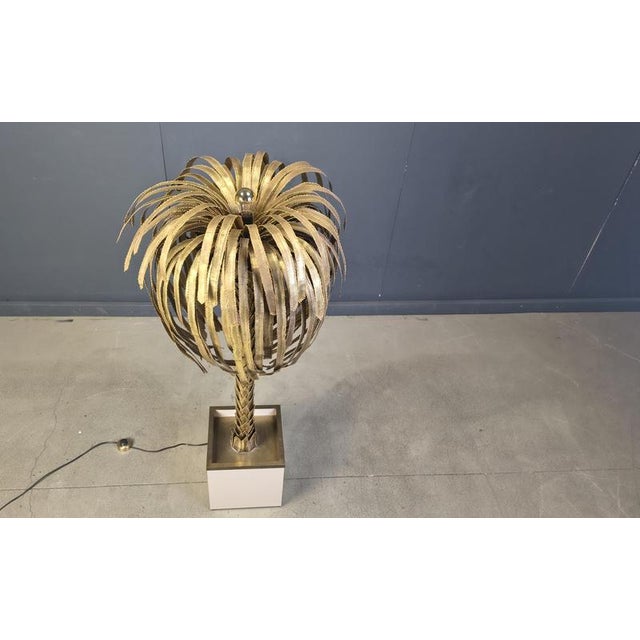 Brass Palm Tree Floor Lamp from Maison Jansen, 1970s For Sale - Image 13 of 18
