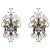 Gilded Iron and Crystal Sconces from Maison Baguès, 1950s, Set of 2 For Sale