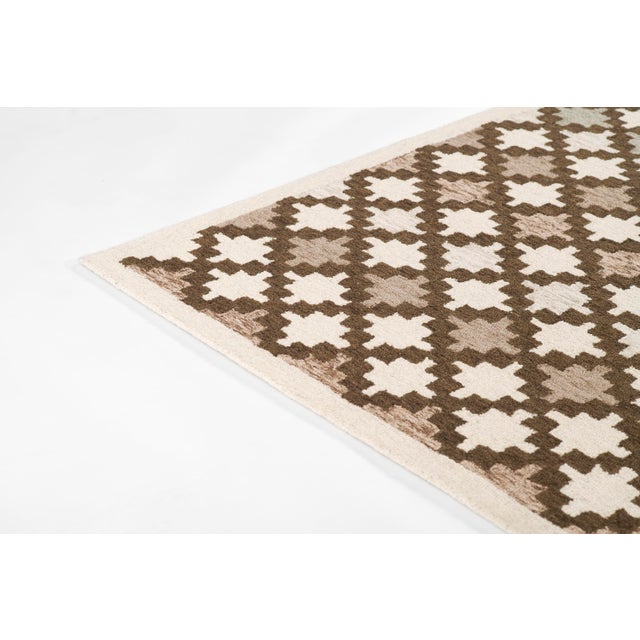 Tan Erin Gates by Momeni Abbot Neutral Swedish Geo Wool Rug 2' X 3' For Sale - Image 8 of 10