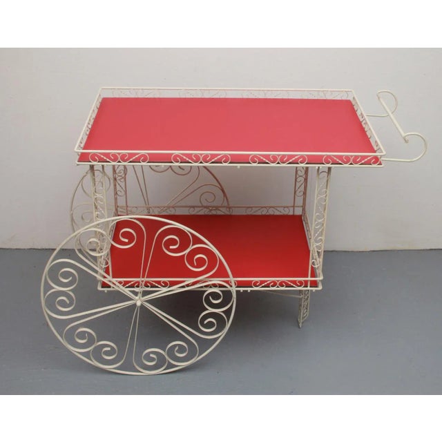 Metal Serving Trolley, France, 1955 For Sale - Image 7 of 13