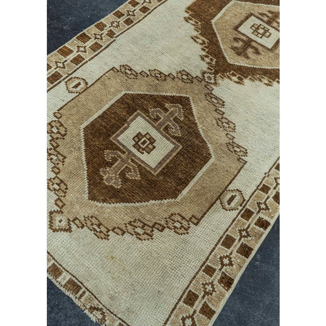 Brown Turkish Vintage Rug 3'6" x 11' #20834 For Sale - Image 8 of 8