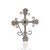 Artisan Crafted Fleur De Lis Cross Brooch Pendant in 925 Sterling Silver For Sale - Image 11 of 13
