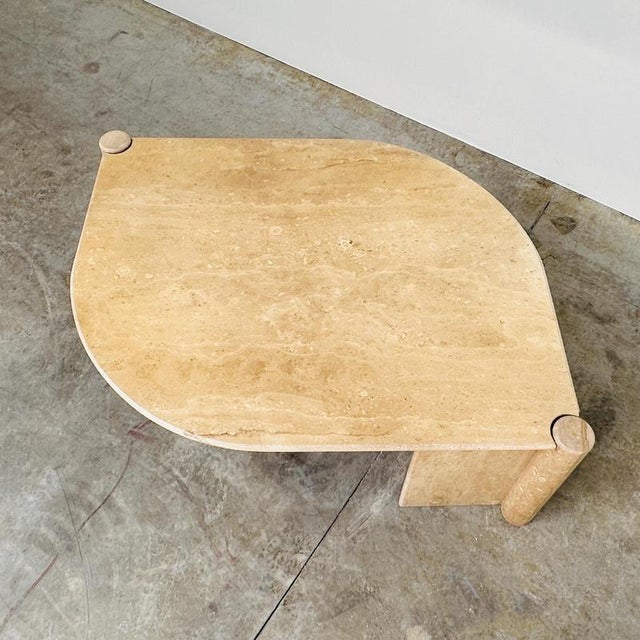 Italian Travertine Coffee Table, 1980s For Sale - Image 9 of 12
