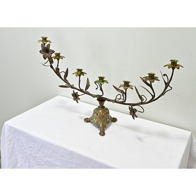 French 19th Century Brass Altar Candelabra For Sale In Baton Rouge - Image 6 of 11