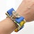 2020s Gucci Flora Ivory Bumblebee Vintage Silk Necktie Cuff Bracelet For Sale - Image 5 of 5