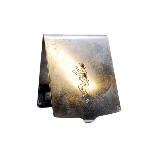 Plain Silver Matchbook with Engraved Dancer For Sale - Image 10 of 10
