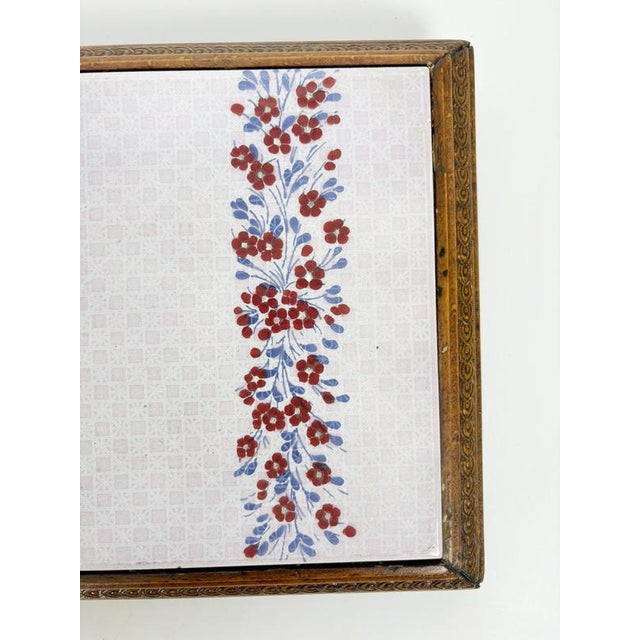 1970s Wood and Ceramic Trivet, France, 1970s For Sale - Image 5 of 12