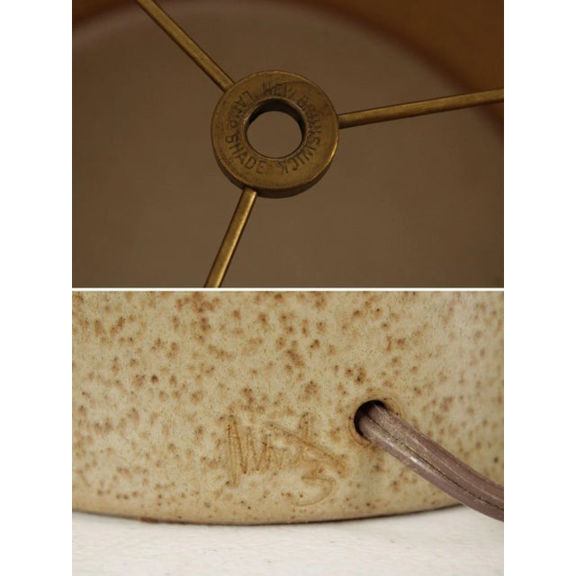 Jane and Gordon Martz Mid Century Modern Glazed Stoneware Table Lamp For Sale - Image 11 of 12