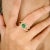 AAA Octagon Emerald Diamond Spring Spiral Ring for Her in 14K Gold featuring natural emerald of 0.92 carats and diamonds...
