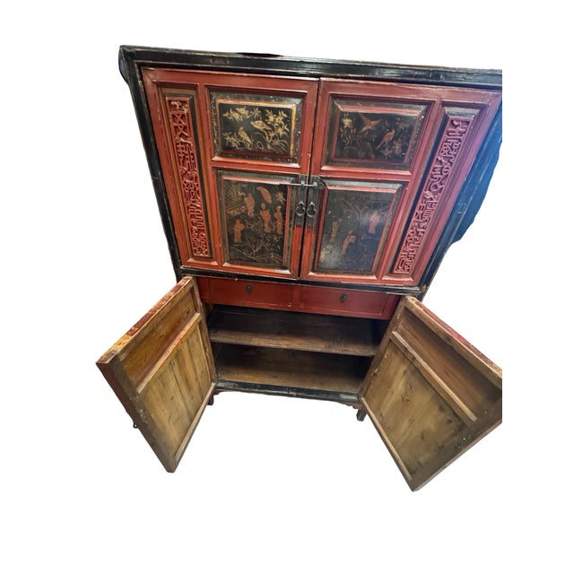 Original Vintage Chinese Cabinet For Sale In Los Angeles - Image 6 of 10