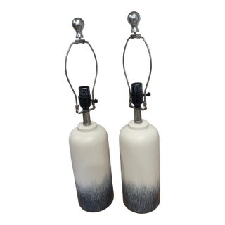 Pair of Mid-Mod Style Pottery Lamps For Sale