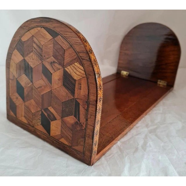 Antique Victorian Tunbridge Ware Inlaid Book Slide, 1840 For Sale - Image 10 of 11