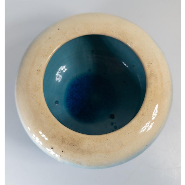 Early 20th Century Japanese Blue and White Awaji Glaze Bowl For Sale In New York - Image 6 of 13